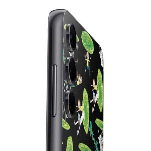 Adult Swim Rick and Morty Portal Pattern Galaxy A14 5G Skin